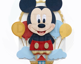 Mickey Mouse Balloons PNG, Disney Birthday Clipart (Digital Download)