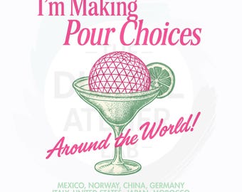 Bebida de Epcot alrededor del mundo PNG: Clipart de margarita divertida (Descarga digital)