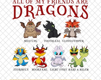 Lindo dragón PNG / Desdentado, Furia Luminosa (Descarga digital)