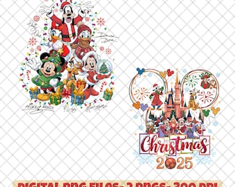 Disney Mickey y sus amigos Navidad 2025 PNG Clipart (Descarga digital)