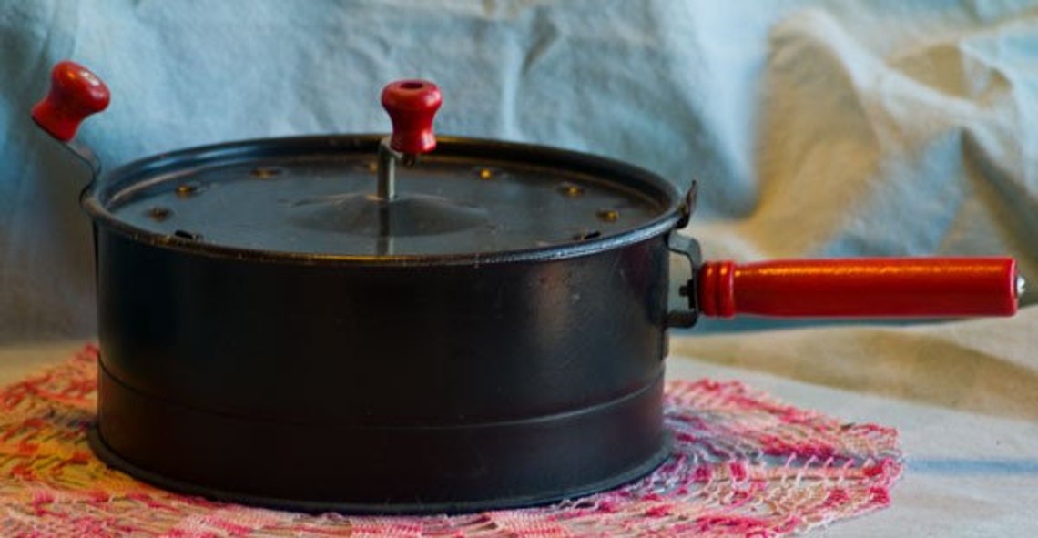 Vintage stove top popcorn popper Etsy
