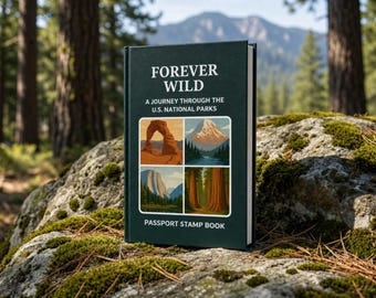 National Park Passport Stamp Book, 63 Parks Checklist, Travel Journal, Adventure Keepsake Gift