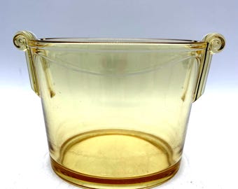 1930's Fostoria Topaz Ice Bucket, 4.5 x 5.75", EUC