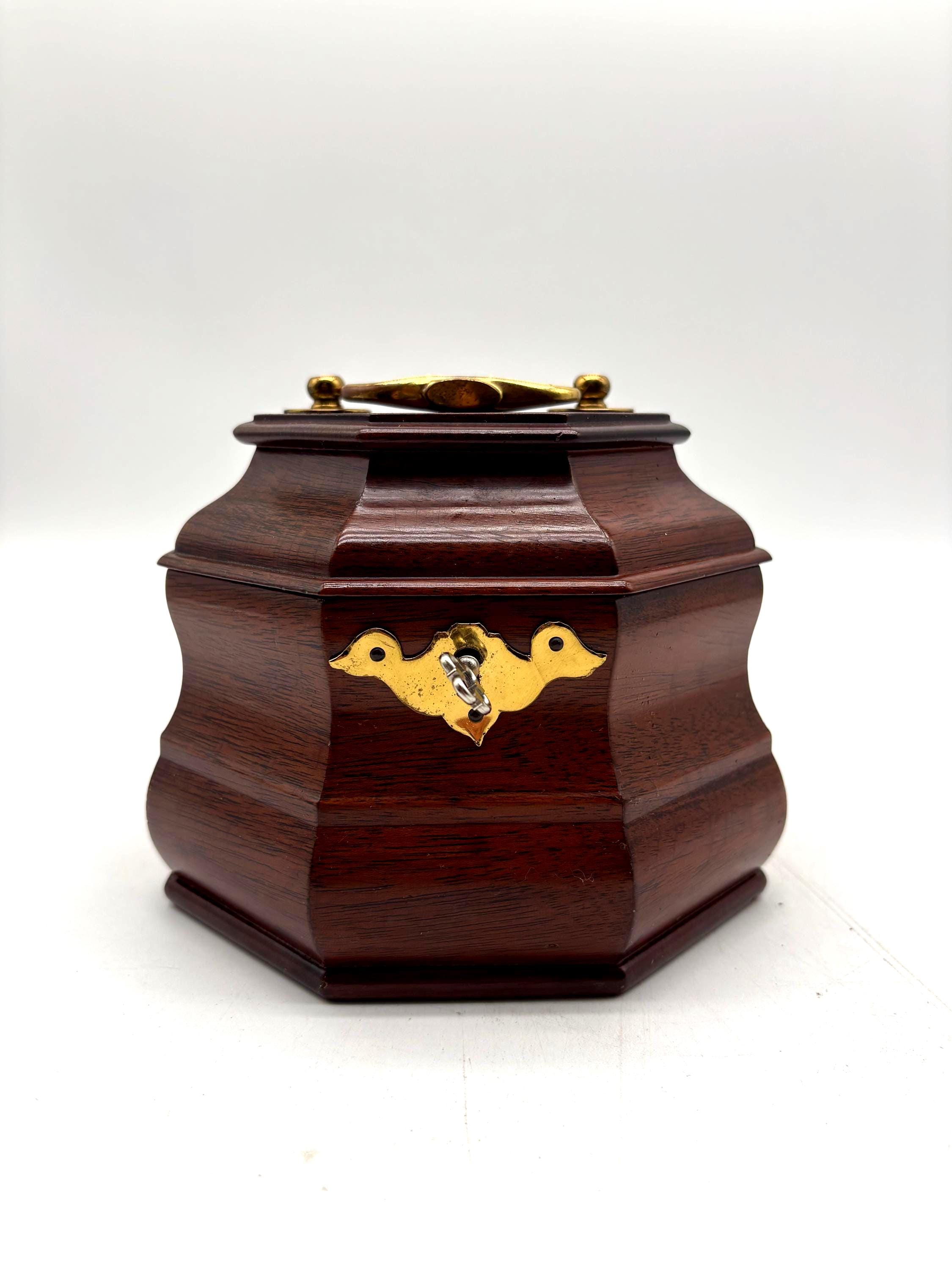 Antique Tea Caddy With Key - Etsy