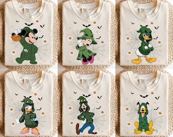Retro Comfort Colors Mickey & Friends Costume Oogie Boogie Bash Tee, Mickey Minnie Donald Daisy Goofy Pluto Halloween Shirt, Family Trip Tee