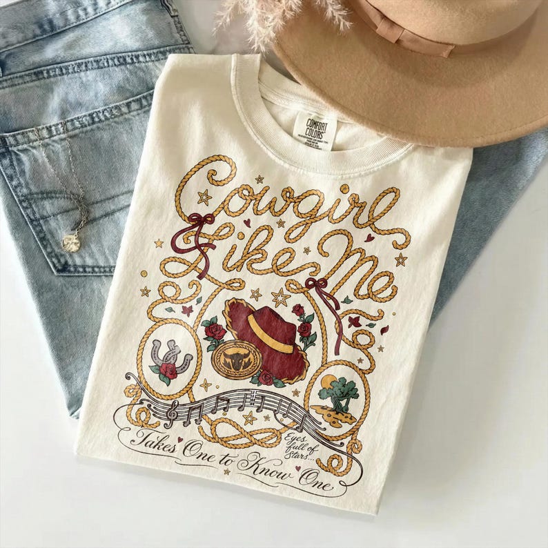 Retro Cowgirl Like Me Comfort Colors Shirt, Jessie Toy Story 5 Shirt, Cowgirl Shirt, Western Country Music Tee, Toy Story Lovers Shirt image 2