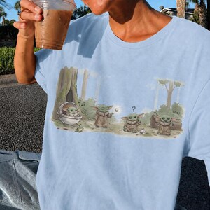 Comfort Colors Star Wars Grogu Emotions Shirt, Funny Grogu Tee, Hollywood Studios Galaxy's Edge Trip Shirt, Disneyland Family Matching Tee bild 4