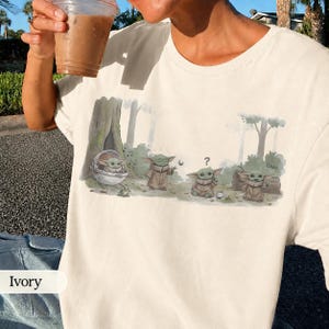 Comfort Colors Star Wars Grogu Emotions Shirt, Funny Grogu Tee, Hollywood Studios Galaxy's Edge Trip Shirt, Disneyland Family Matching Tee bild 3