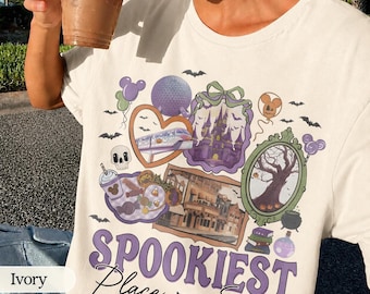 Coquette Bow Disney 4 Park Halloween Shirt, WDW Spookiest Place On Earth Family Tee, Mickey Not So Scary Halloween Party Tee, Trick or Treat