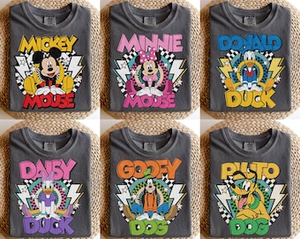 Retro Mickey and Friends Shirt, Disney Family Trrip Comfort Colors Shirt, Disney Trip 2026 Shirt, Walt Disney World Shirt, Disneyland Shirt