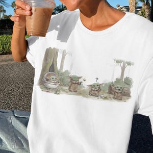 Comfort Colors Star Wars Grogu Emotions Shirt, Funny Grogu Tee, Hollywood Studios Galaxy's Edge Trip Shirt, Disneyland Family Matching Tee bild 2