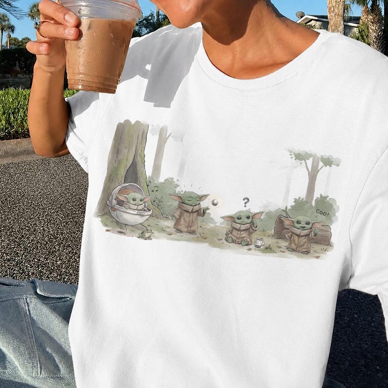 Comfort Colors Star Wars Grogu Emotions Shirt, Funny Grogu Tee, Hollywood Studios Galaxy's Edge Trip Shirt, Disneyland Family Matching Tee bild 2