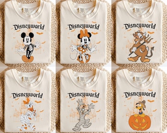 Retro Halloween Walt Disney World Family Shirt, Mickey Mouse Halloween Tee, Walt Disney World Shirt, Disney Pumpkin Tee, Disney Vacation Tee
