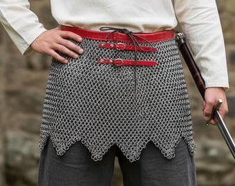 Medieval Chainmail Skirt – 9mm Flat Riveted Rings with Washers