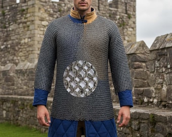 Chainmail Hauberk Shirt – 9mm Round Riveted Rings with Washers