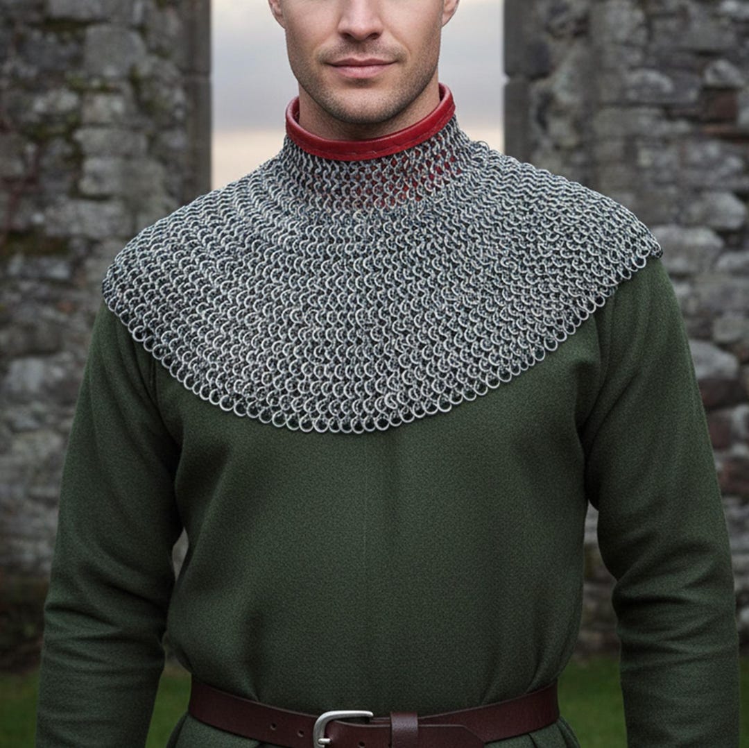 Medieval Chainmail Collar - Flat Riveted and Washers - Etsy