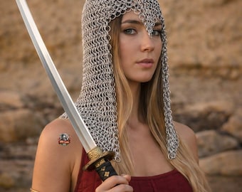 Aluminum Butted Chainmail Coif