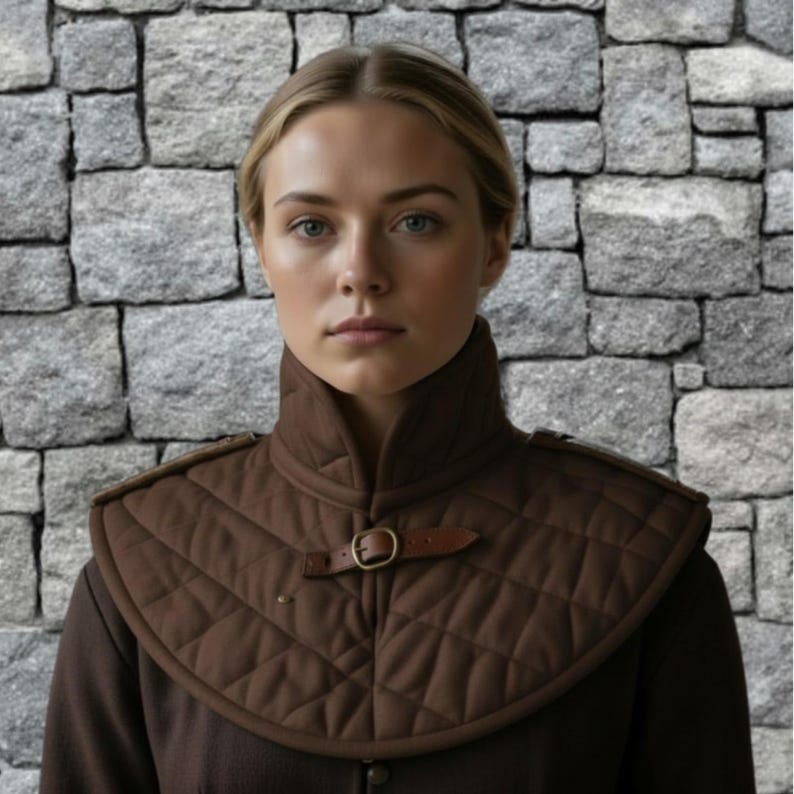 Medieval Padded Cotton Collar – LARP Armor Neck Protection for Ren Faire image 6