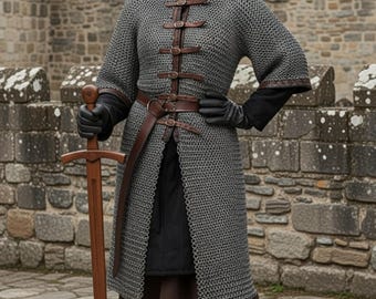 Medieval Aluminum Chainmail Shirt 9 mm Flat Riveted with Washers
