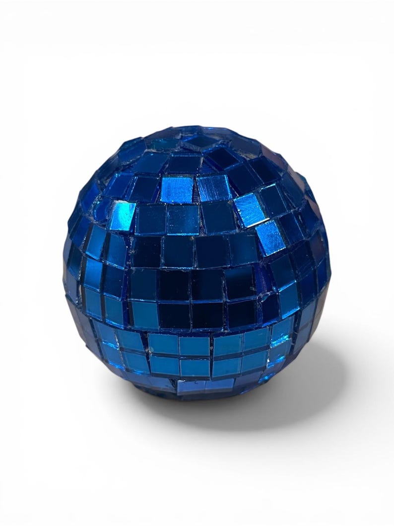 Mirrorball Turntable Spinner. Spinning Disco Ball for Vinyl Players! Royal Blue