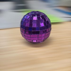 Mirrorball Turntable Spinner. Spinning Disco Ball for Vinyl Players! Purple