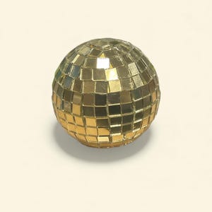 Mirrorball Turntable Spinner. Spinning Disco Ball for Vinyl Players! Gold