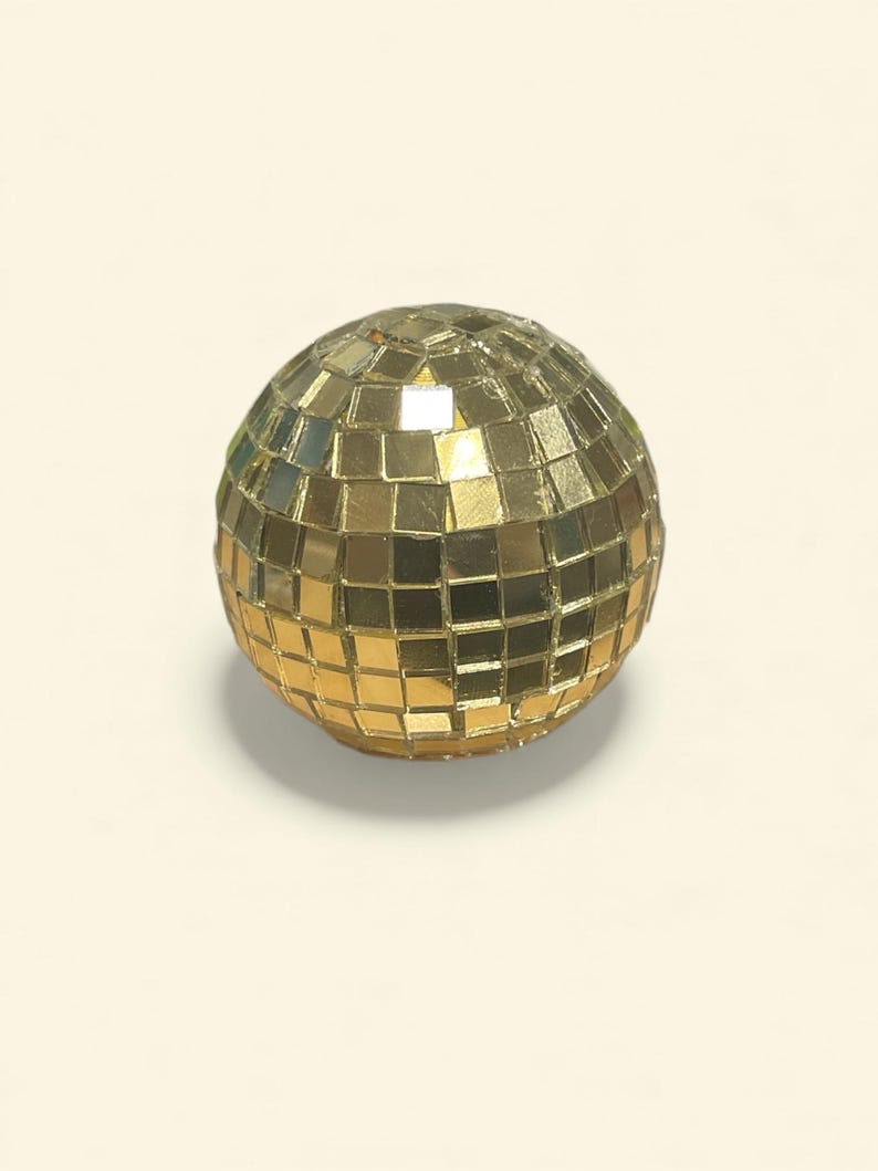 Mirrorball Turntable Spinner. Spinning Disco Ball for Vinyl Players! Gold