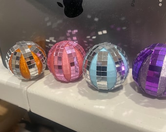 Era Inspired Mirrorball Turntable Spinner.  Spinning Disco Ball for Vinyl Players!