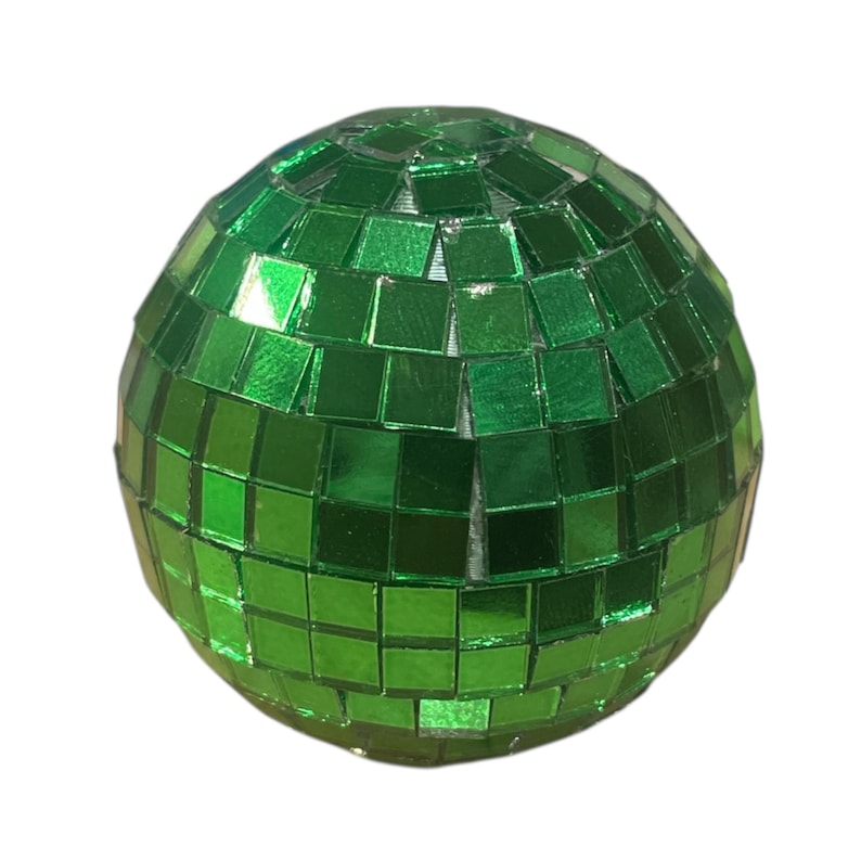Mirrorball Turntable Spinner. Spinning Disco Ball for Vinyl Players! Green