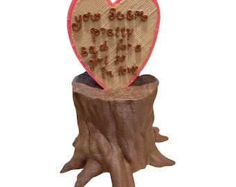 Carved heart YLPSFAGSIL Turntable Spinner