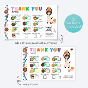 Girl Scout Cookie Order Form Printable | BOTH BAKERS included | Instant Download PDF image 3