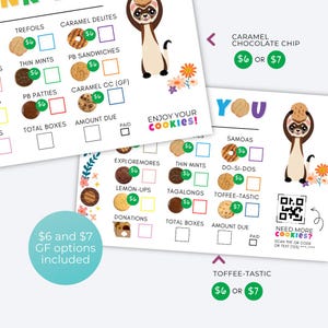 Girl Scout Cookie Order Form Printable | BOTH BAKERS included | Instant Download PDF image 4