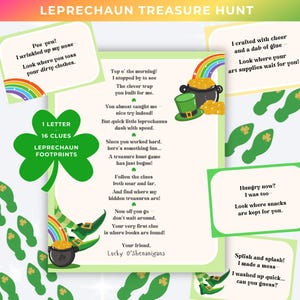 Leprechaun Treasure Hunt Printable | St. Patrick's Day Scavenger Hunt (Instant Download)