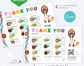 Formulario de pedido de galletas de Girl Scouts imprimible / Incluye a ambos panaderos / Descarga instantánea en PDF