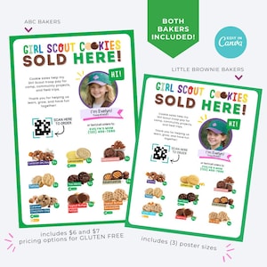 Girl Scout Cookies Sold Here-poster | BEIDE BAKKER INBEGREPEN (digitale download)