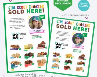 Girl Scout Cookies Sold Here Poster | BOTH BAKERS INCLUDED (Digital Download)