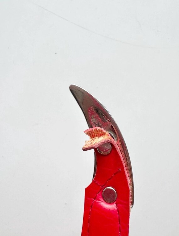 Vintage 1980s Snake Python Head Statement Belt - … - image 5