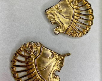 Vintage CHARMANT Lion Head Belt Buckle - Etsy Denmark display picture 1