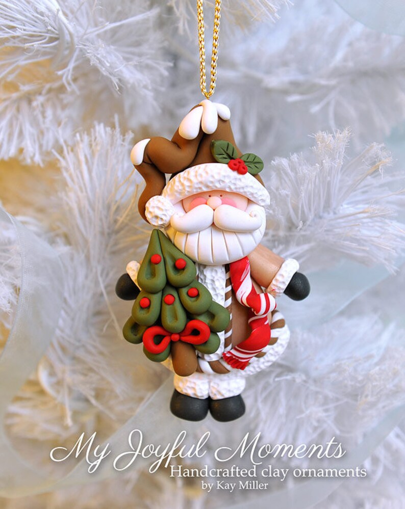 Handcrafted Polymer Clay Santa Claus Ornament Etsy