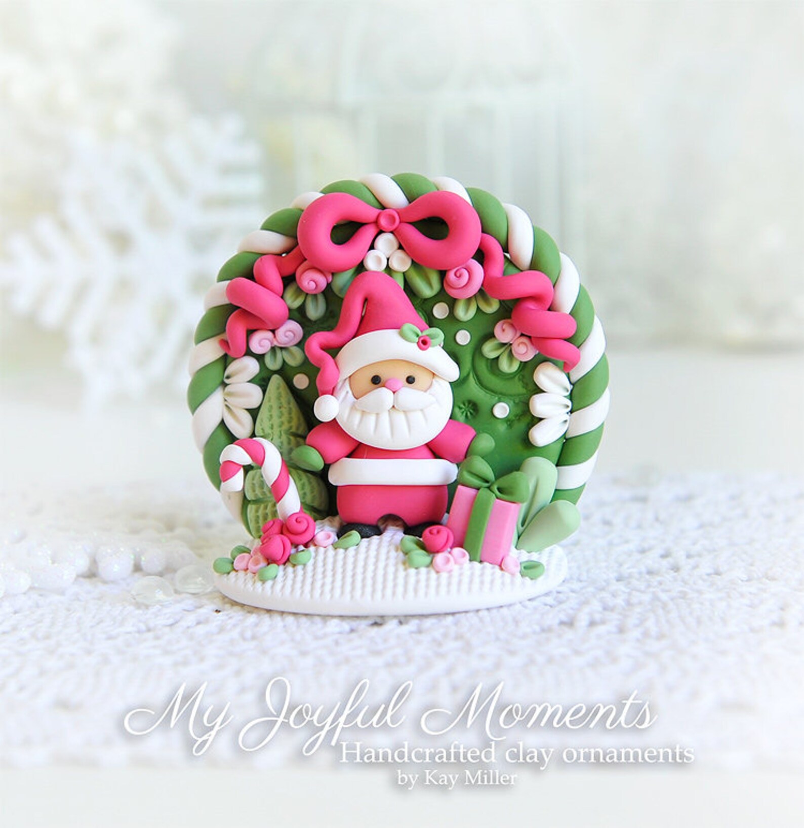 Handcrafted Polymer Clay Christmas Santa Scene | Etsy