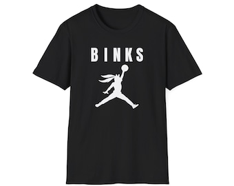 Dose Dose Binks AIR JORDAN Abschlag | Lustiges Star Wars Basketball-Shirt | Althletic Glas Glas Binks Shirt | Geschenk für Jar Jar Binks Fan