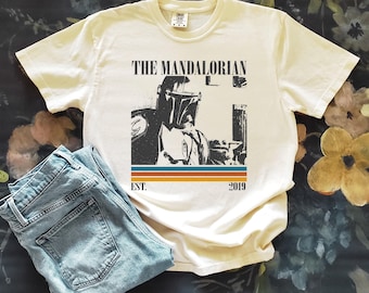 The Mandalorian TV-Serie T-Shirt, Retro Film Shirt, Comfort Farben Unisex T-Shirt