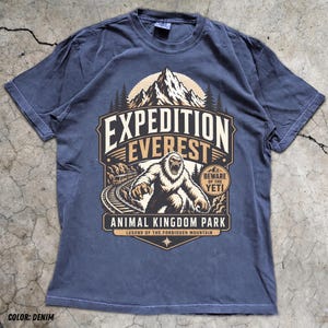 Expedition Everest Shirt, Animal Kingdom Park Tee, Yeti Mountain Train, Disney World Adventure