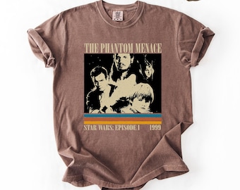 Star Wars: The Phantom Menace-shirt, retro film-T-shirt, comfortkleuren uniseks T-shirt