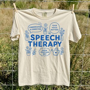 Speech Therapy Shirt, Communication Connection Tee, SLP Floral T-Shirt, Your Voice Matters Gift
