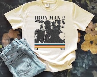 Camiseta de la película Iron Man 2, camiseta retro de película, camiseta unisex con colores cómodos