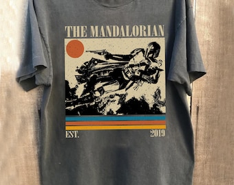 The Mandalorian TV-Serie T-Shirt, Retro Film Shirt, Comfort Farben Unisex T-Shirt