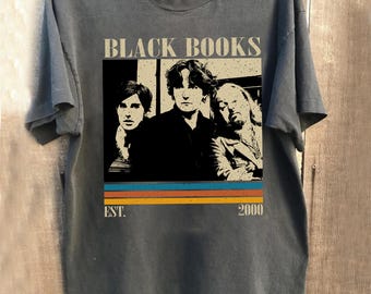 Camiseta unisex de la serie de televisión Black Books, estilo retro de la película, colores cómodos