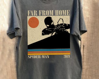 Spider-Man: Far From Home-filmen T-shirt, retrofilmskjorta, unisex-t-shirt i komfortfärger