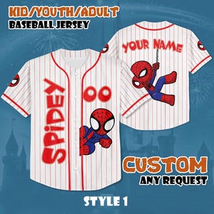 Custom Spidey And His Amazing Friends Baseball Jersey, Personalized Disney Spidey and His Amazing Friends Jersey, Superhero Shirt